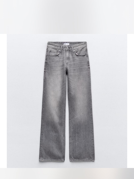 Zara Denim - Zara mid rise straight leg Jeans - Gray Wash